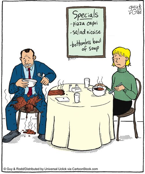 Bottomless bowl of soup