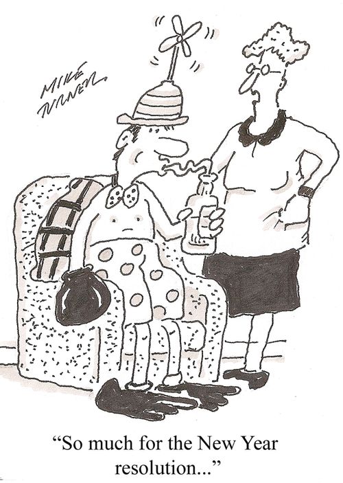 'So much for the New Year resolution...'