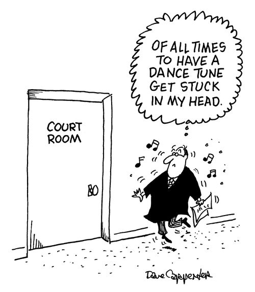 'Of all times to have a dance tune get stuck in my head.'