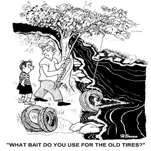 'What bait do you use for the old tires?'