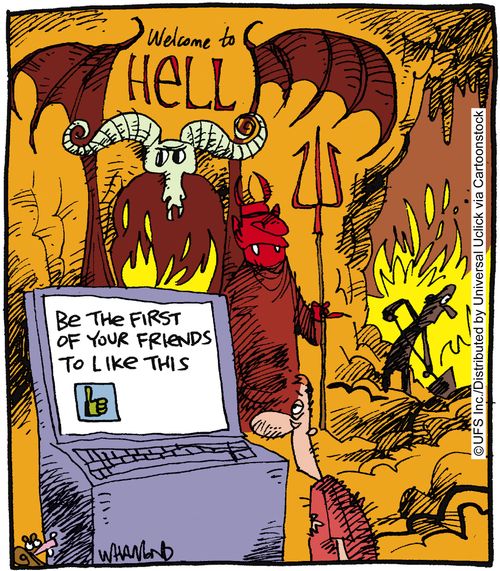 Welcome to Hell: 'Be the first of your friends to like this.'