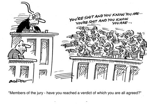 'Members of the jury - have you reached a verdict of which you are all agreed?'