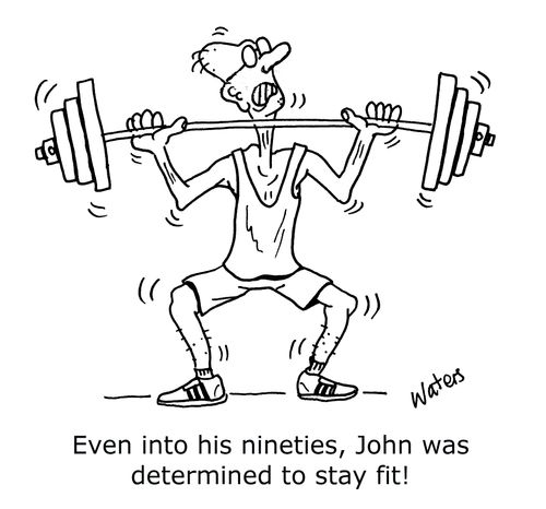 Even into his nineties, John was determined to stay fit!