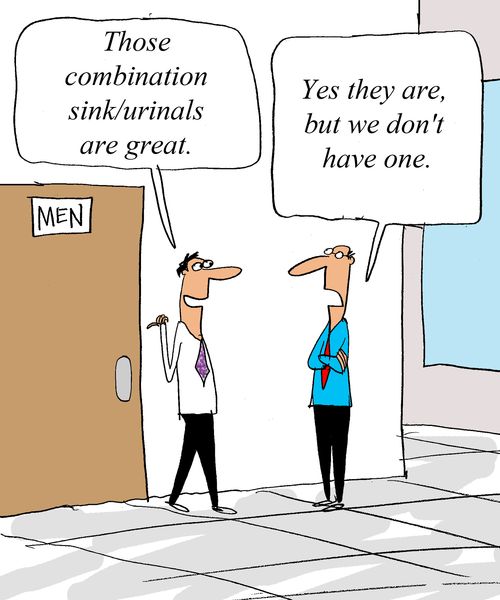'Those combination sink/urinals are great.'