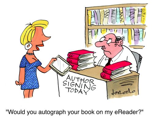 'Would you autograph your book on my eReader?'