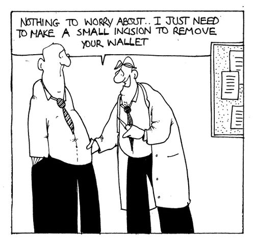 I just need to make a small incision to remove your wallet.