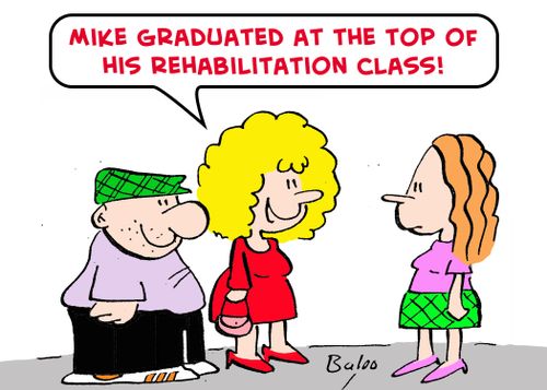 'Mike graduated at the top of his rehabilitation class!'