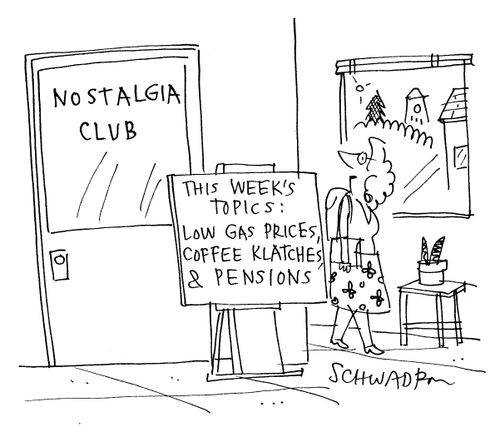 Nostalgia Club: This week's topics: Low gas prices, coffee klatches and pensions.