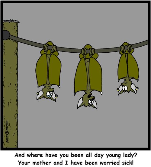 And where have you been all day young lady? Your mother and I have been worried sick!