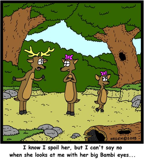 'I know I spoil her, but I can't say no when she looks at me with her big Bambi eyes...'