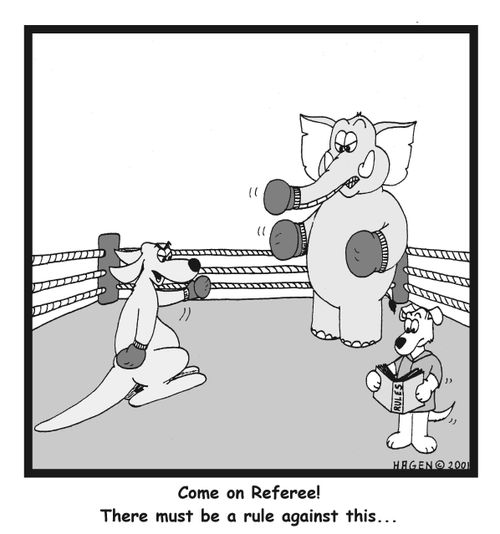 Come on, referee! There must be a rule against this...