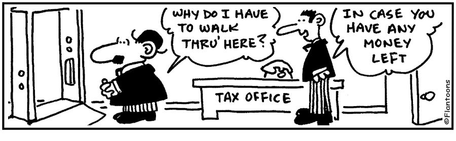 Why do I have to walk through here? In case you have any money left.
