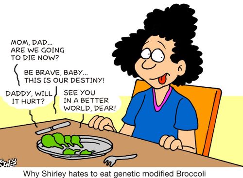 Why Shirley hates to eat genetic modified Broccoli.