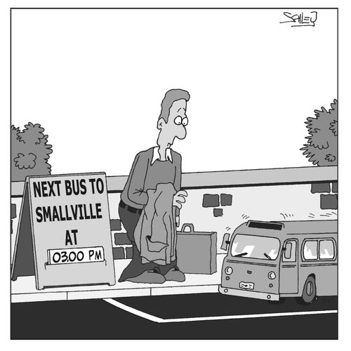 'Next bus to Smallville...'