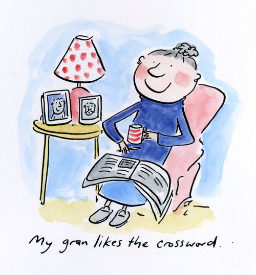 My gran likes the crossword.