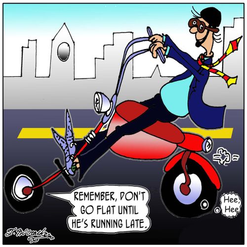 'Remember, don't go flat until he's running late.'