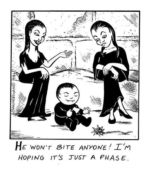 'He won't bite anyone! I'm hoping it's just a phase.'