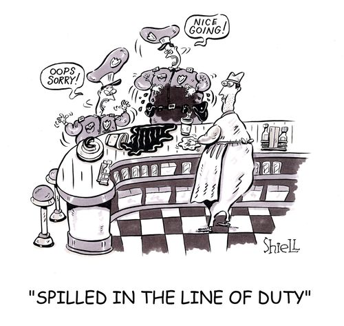 'Spilled in the line of duty'