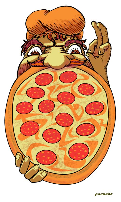 'That's Amore`!'-A pizza and the cook who made it