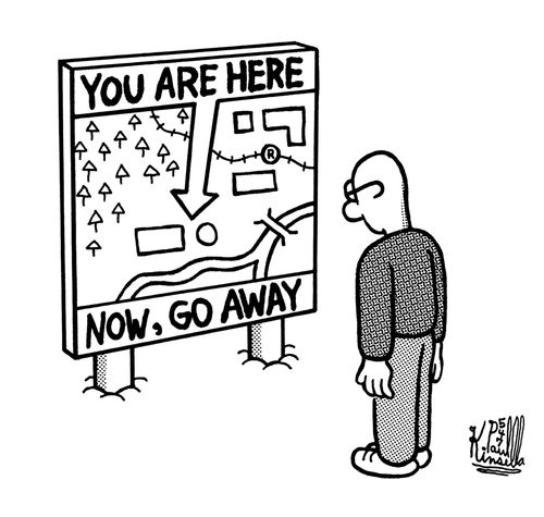 You are here - Now, go away. 