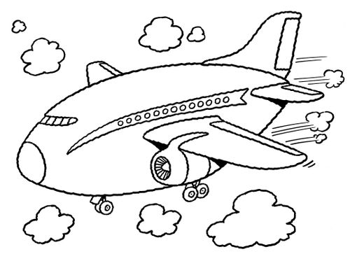 Jetplane flying through clouds.