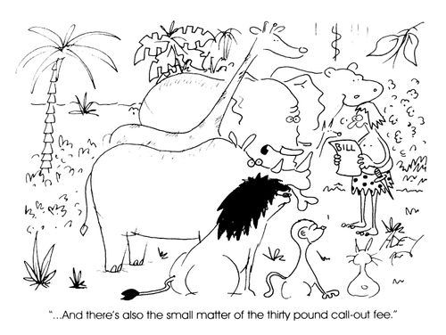 '...and there's also the small matter of the call-out fee'