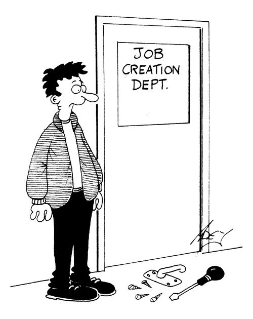 Job Creation Department - Door in need of a handle