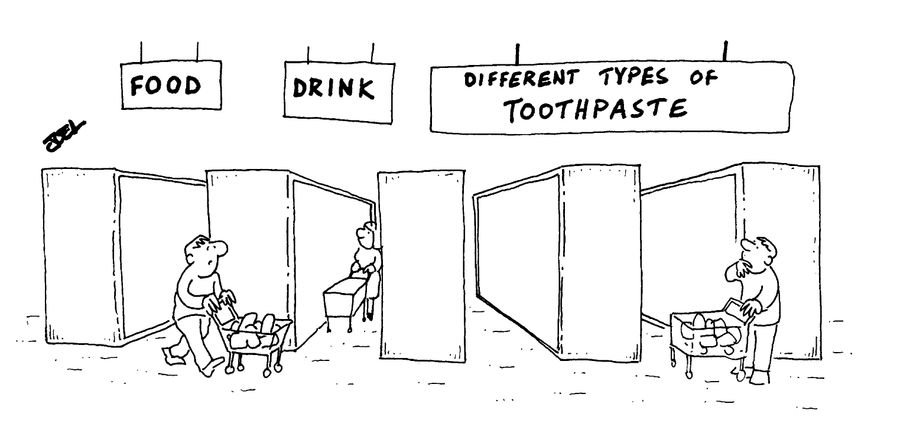 Food, Drink, Different types of Toothpaste.