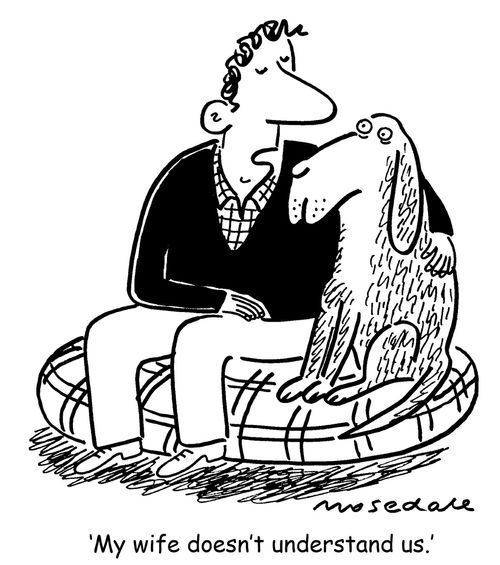 'My wife doesn't understand us.'
