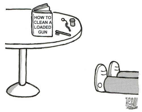 How to clean a loaded gun.