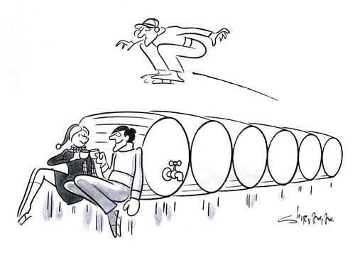 Jumping the barrel.