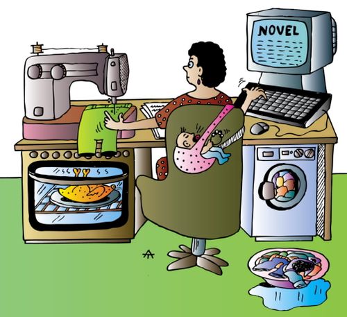 Busy woman