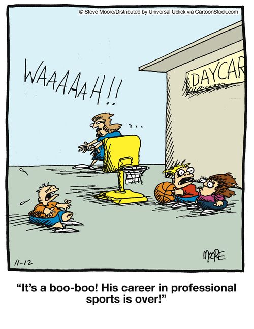 'It's a boo-boo! His career in professional sports is over!'