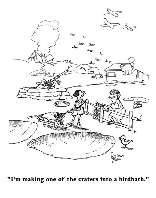 'I'm making one of the craters into a birdbath.'