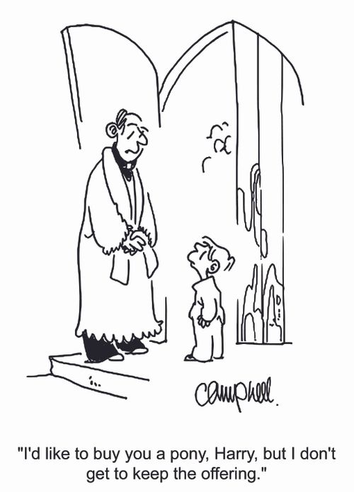 'I'd like to buy you a pony, Harry, but I don't get to keep the offering.'