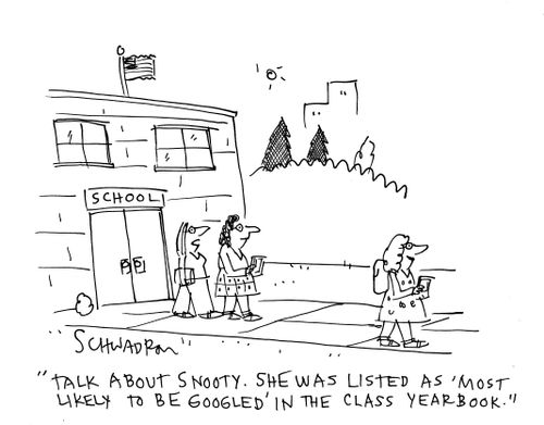 'Talk about snooty. She was listed as 'most likely to be googled' in the class yearbook.'