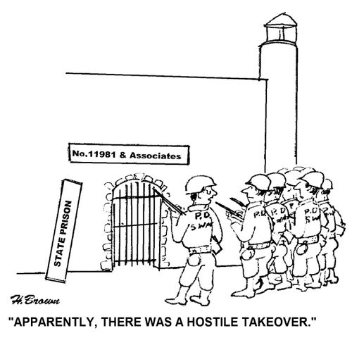 'Apparently, there was a hostile takeover.'