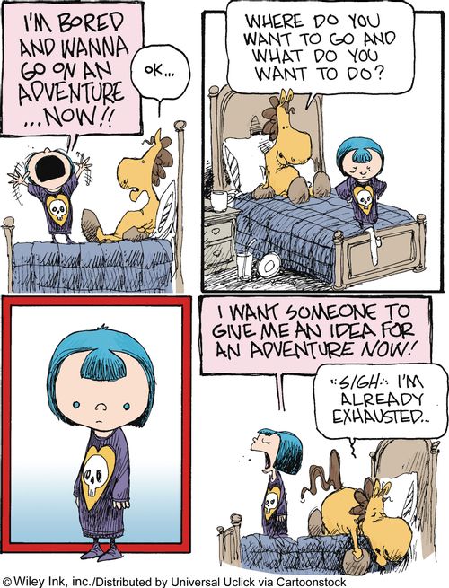 'I want someone to give me an idea for an adventure now!!'