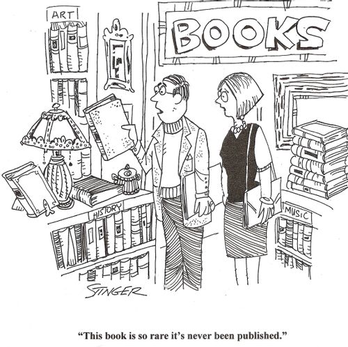 'This book so so rare it's never been published.'