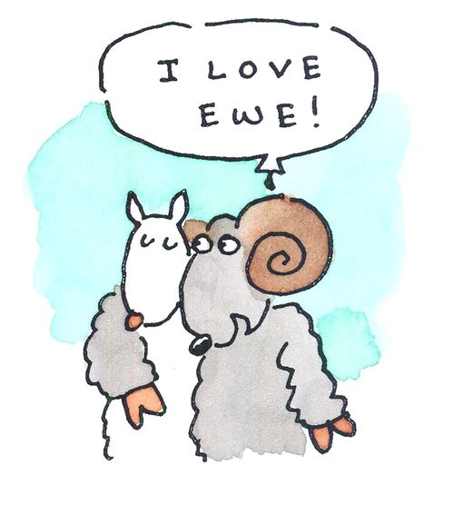 'I love ewe.'