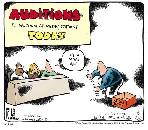 Auditions: To Perform at Metro Stations Today.