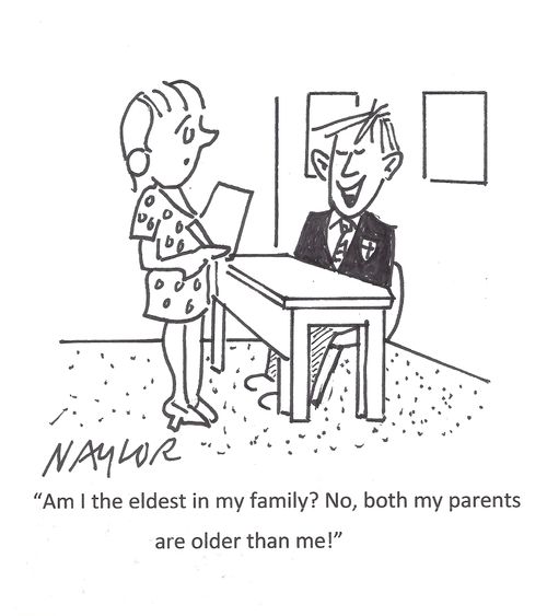 'Am I the eldest in my family? No, both my parents are older than me!'