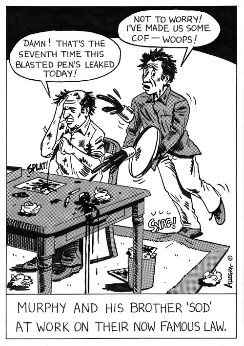 Murphy and his brother 'sod' at work on their now famous law.