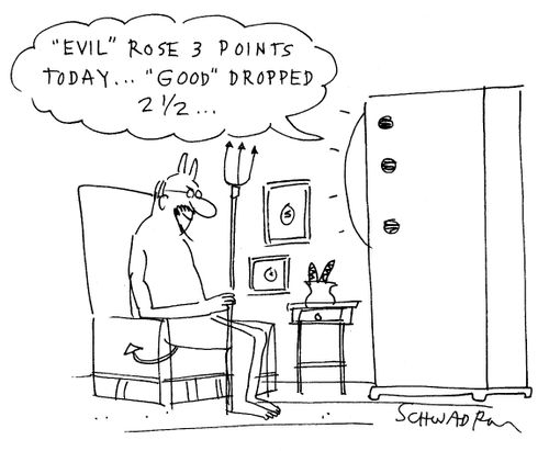 'Evil' rose 3 points today...'Good' dropped 2.5...
