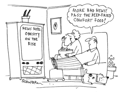 More bad news! Pass the deep-fried comfort food!