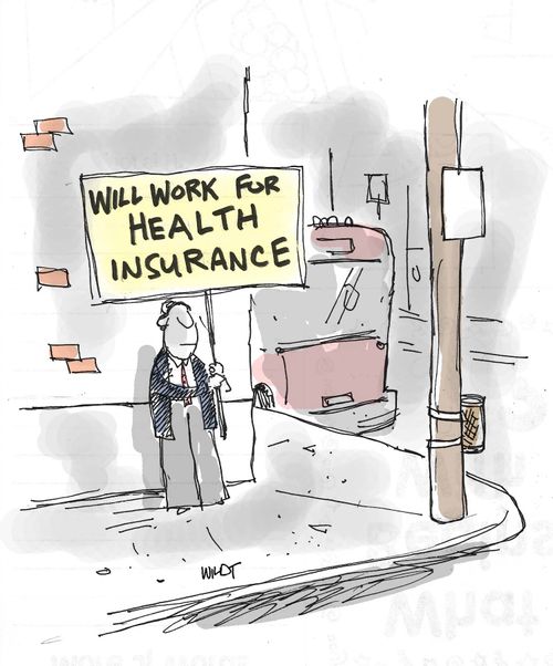 Will work for health insurance.