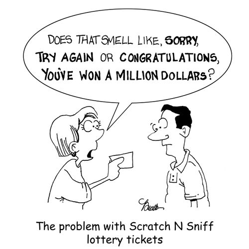 The problem with Scratch N Sniff lottery tickets.
