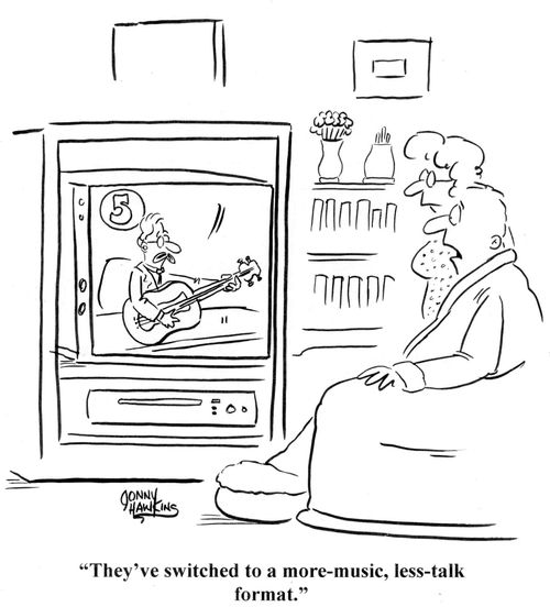 'They've switched to a more-music, less-talk format.'