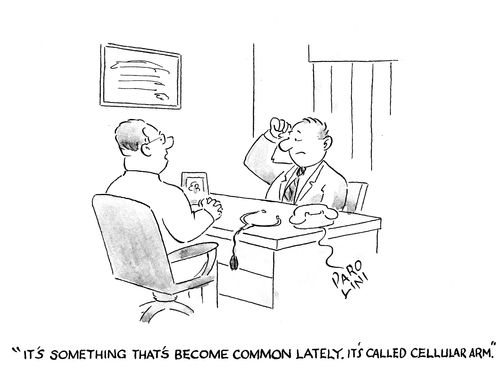'It's something that's become common lately. It's called cellular arm.'