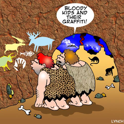 'Kids and their bloody graffiti.'